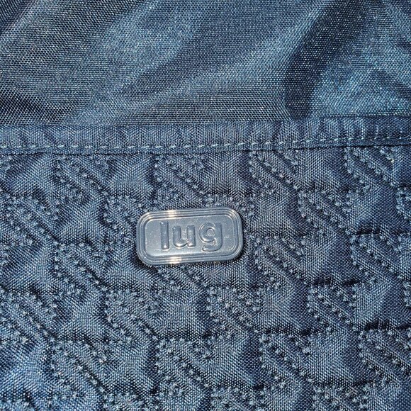 Lug Ranger Tote Shoulder Bag Zippered Navy Blue Diaper Carry-On Travel Beach - Picture 2 of 8